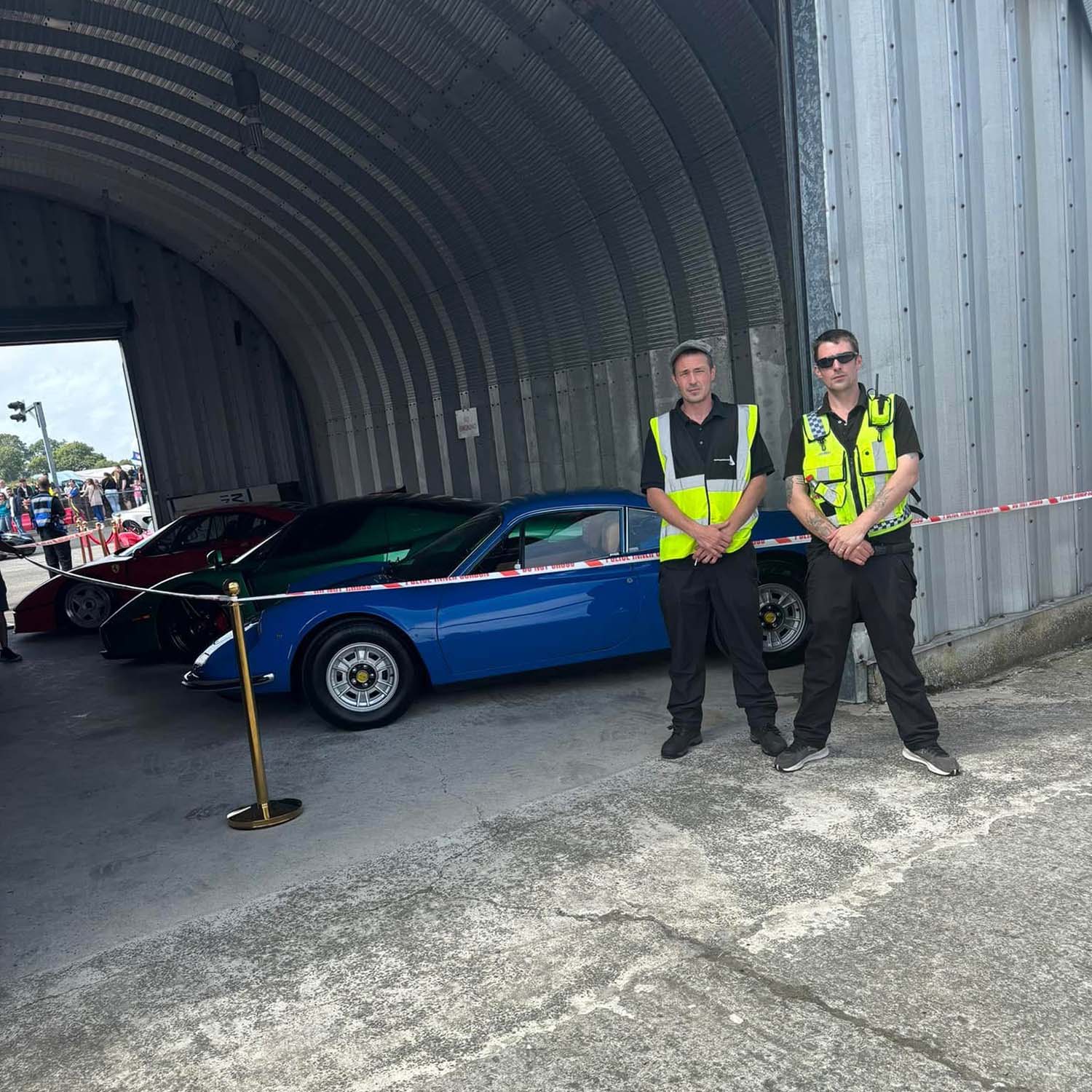 Hell hound security manning expensive cars
